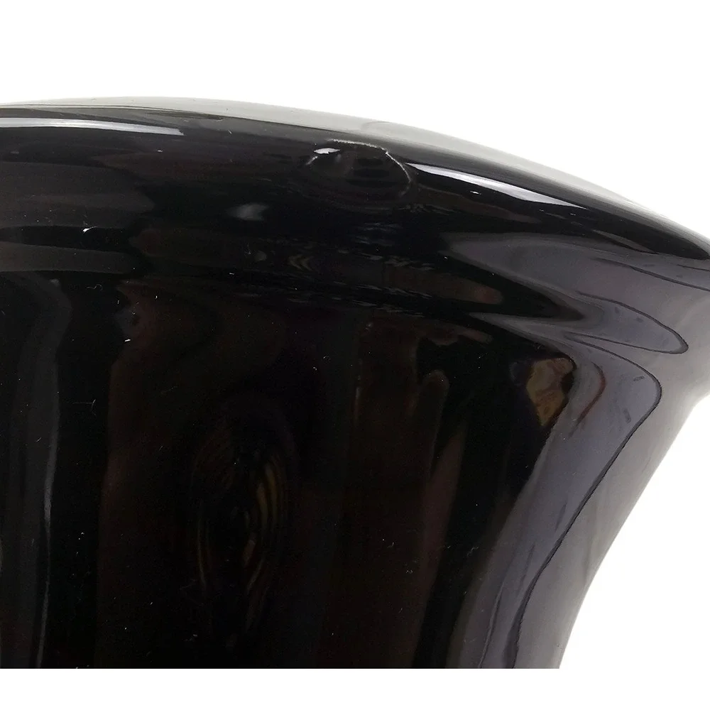 Haeger Potteries Black Gloss Ceramic Urn Vase Double Handle 744-05 Vintage 1999